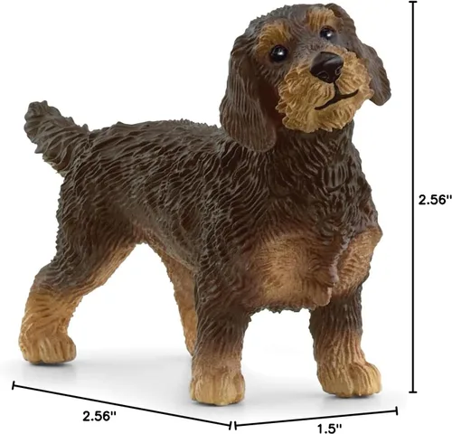 Miniatura 6 de Schleich Farm World - Figura de juguete de perro salchicha con pelo de alambre de animales de granja, para niños a partir de 3 años