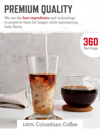 Miniatura 6 de ReadyWise Suministro de alimentos de emergencia: cubo de café liofilizado de 360 porciones, alimentos de supervivencia, paquetes de café