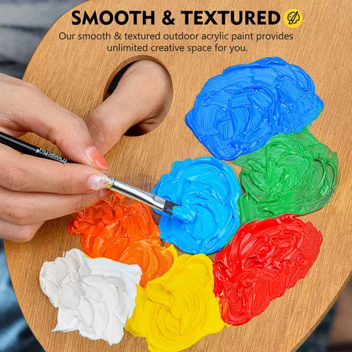 Miniatura 2 de Magicfly Pintura acrílica para exteriores, juego de 30 colores/tubos (2.3 fl oz, 2 onzas) con caja de almacenamiento, pigmentos ricos, pinturas