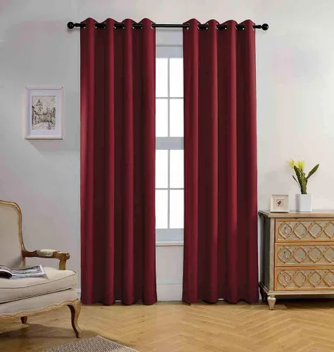 Miniatura 38 de Miuco paneles de cortina de oscurecimiento con arandelas, cortinas opacas con textura para salón, juego de 2