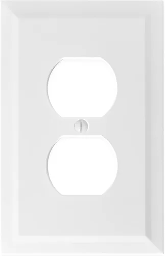 Miniatura 20 de Questech Cubiertas de tomacorrientes, placas de pared dúplex individuales, placas de interruptor de 1 banda, tamaño estándar, cubiertas de toma