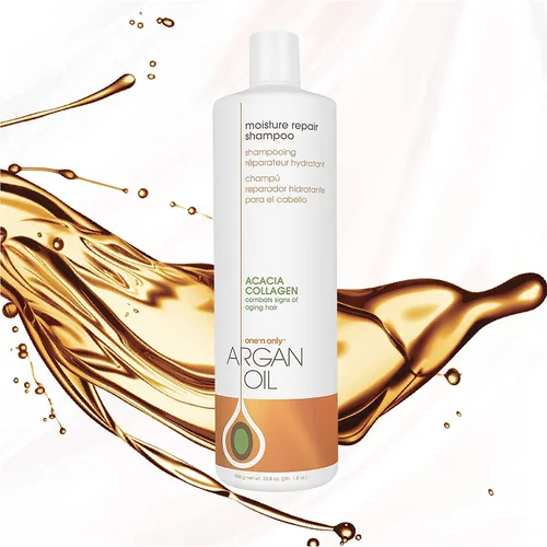 Miniatura 4 de One 'n Only Champú reparador de humedad con aceite de argán que reequilibra los niveles del cabello añade volumen y brillo repara el daño