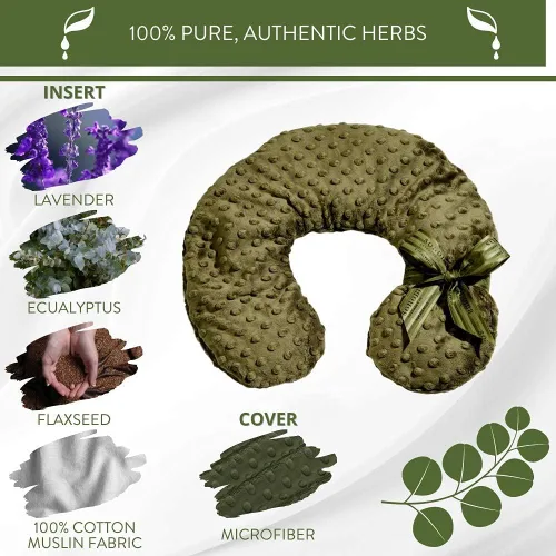 Miniatura 3 de Almohada de cuello térmica de lujo Sonoma Lavender con eucalipto/lavanda calefactable/refrigerable, apta para microondas para cuello y hombros