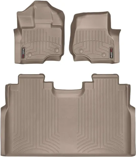 Miniatura 11 de WeatherTech Revestimientos de suelo personalizados para Ford F-150 Lightning, F-150, F-150 Raptor - 1ª y 2ª fila (44697-1-2), negro