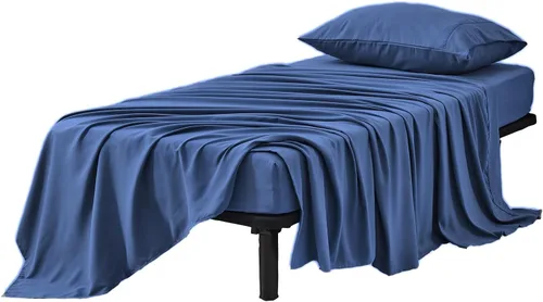 Miniatura 27 de Kingnex Sábanas de sofá cama individual para sofá cama extraíble de 36 x 72 pulgadas, microfibra suave de doble cepillado 1800, 3 piezas incluyen 1