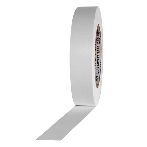 ProTapes Artist Tape - Tablero de papel imprimible con parte trasera plana o cinta de consola, 60 yardas de largo x 1 pulgada de ancho, color blanco