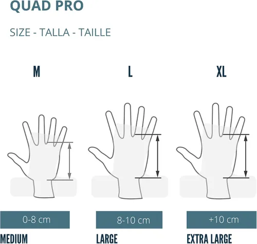 Miniatura 5 de Velites - Puños oficiales Quad Pro de Games - con tiza - Pulseras incluidas - Pull-ups, musculares y dedos de los pies a la barra 2-Azul claro