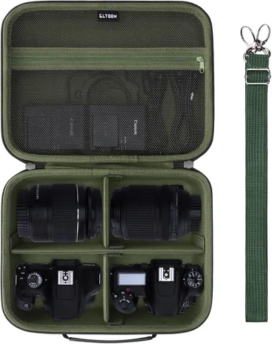 Miniatura 12 de Estuche para cámara compatible con Canon EOS Rebel T7/R50/R6 Mark II/R100/R50 V/T6/R8/R10/R5 Mark II/RP/R7/5D Mark IV/SL3/R5/T100 DSLR, lente
