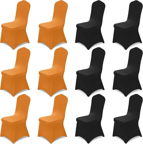Miniatura 10 de Oudain 12 fundas para sillas plegables del 4 de julio, color rojo, blanco y azul, universales, de elastano, fundas protectoras elásticas lavables