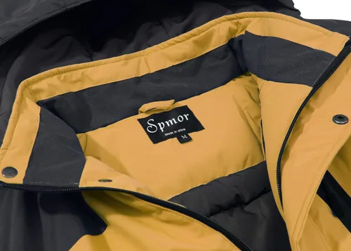 Miniatura 4 de Spmor Chaqueta de esquí impermeable con capucha para hombre, abrigo de snowboard para invierno, resistente al viento, para la nieve