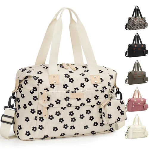 Miniatura 10 de Pritent Bolsa de pañales, bolsas de pañales para bebé con funda para chupete, correas de hombro, clips para cochecito, bolsa grande impermeable