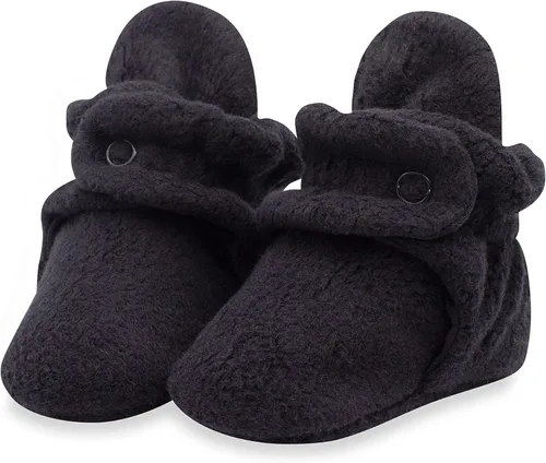 Zutano Unisex Fleece Baby Booties, Soft Sole and Non Slip Stay On Slipper Socks for InfantToddler, Girls, Boys 3-24 Months