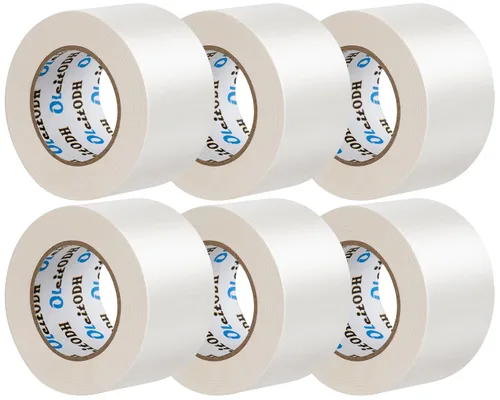 Miniatura 9 de Cinta adhesiva negra de 4 pulgadas, paquete de 4 cintas adhesivas resistentes, totales de 220 yardas, 8.3 mil de grosor, fuerte, flexible, sin Negro