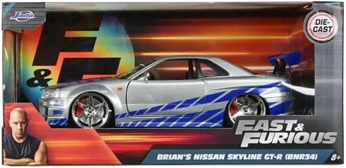 Miniatura 7 de Jada Juguetes – 97158 – Nissan Skyline GTR R34 – Rápido y Furioso – Escala 1:24