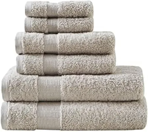 Miniatura 12 de Madison Park SIGNATURE Luce - Lujoso juego de toallas de baño 100% algodón egipcio, sedosas, suaves y altamente absorbentes, calidad de spa premium