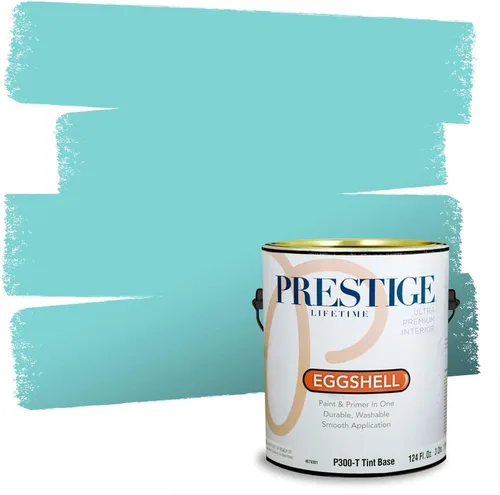 Miniatura 76 de Prestige Paints. - Base y pintura para exteriores en un solo galón, 1 galón. plano, comparable con Sherwin Williams Topsail. SW6799-PCM