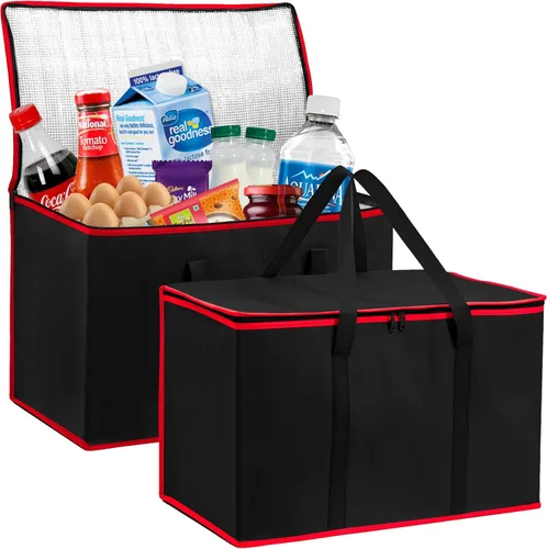 Miniatura 10 de Carrywell (No fabricado en China) Bolsas de comestibles reutilizables aisladas, bolsa de catering y entrega para alimentos fríos y calientes, bolsa