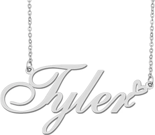 Aoloshow Collar personalizado con nombre de corazón dorado personalizado con cualquier nombre, joyería de acero inoxidable para graduación de mujer