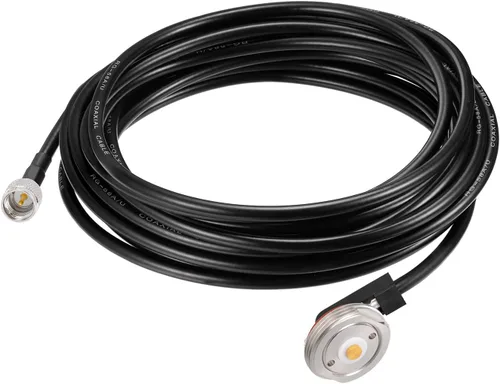 Miniatura 7 de Eightwood Cable de extensión NMO RG58 macho para montaje de antena a mini-UHF de 16.4 pies para radio móvil CB bidireccional, antena de radio