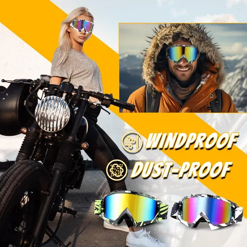 Miniatura 4 de Tallew 4 pares de gafas de motocross para motocicleta, motocross, carreras, ATV, para hombres y mujeres, deportes de potencia y esquí
