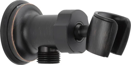 Miniatura 4 de DELTA FAUCET U4985-KS-PK - Soporte de ducha de mano con codo de pared ajustable, acero inoxidable negro
