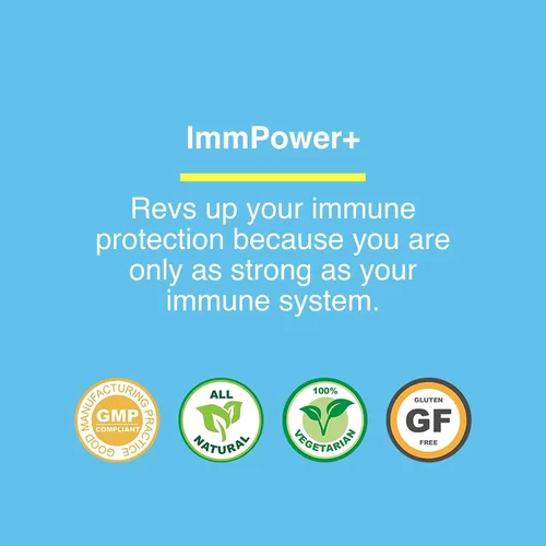 Miniatura 4 de American BioSciences ImmPower Plus, AHCC y suplemento de hierbas de extracto de germen de trigo fermentado, 550 mg por cápsula para apoyo