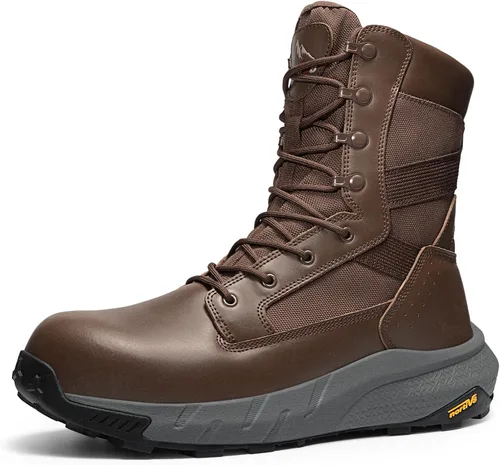 Miniatura 12 de NORTIV 8 Peakforce-Nano - Botas de trabajo para hombre con puntera compuesta de 8 pulgadas, con cremallera lateral ligera ASTM F2412-24 y ASTM Coyote
