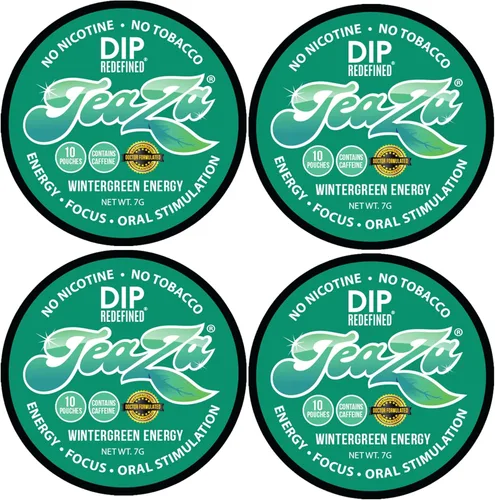 Miniatura 12 de Teaza Bolsas de Energía, Alternativa sin Tabaco sin Nicotina al Dip sin Humo, Rapé y Dip Energético, Alternativa Saludable al Tabaco de Mascar, Uso