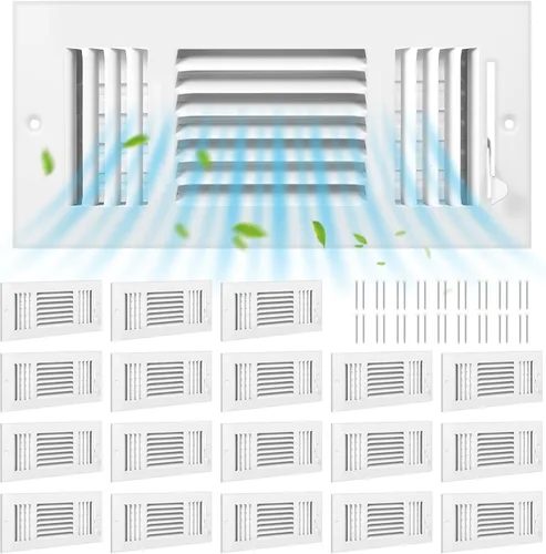 Miniatura 8 de Zonon 1 cubierta de ventilación de techo de 6 x 10 pulgadas, 3 vías para pared lateral, pared lateral, cubierta de ventilación de aire