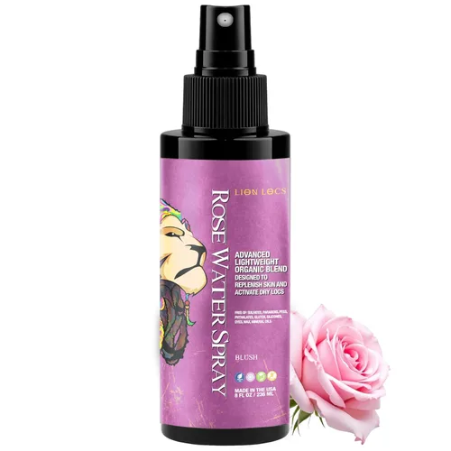 Miniatura 17 de Lion Locs - Spray de agua de rosas para rastas y rastas - Acondicionador vegano orgánico con aloe, aceites, vitaminas y glicerina