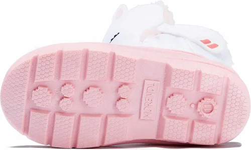 Miniatura 6 de MORENDL Botas de nieve para niños, impermeables, con forro de piel, cálidas, antideslizantes, para niños y niñas, para caminar al aire libre