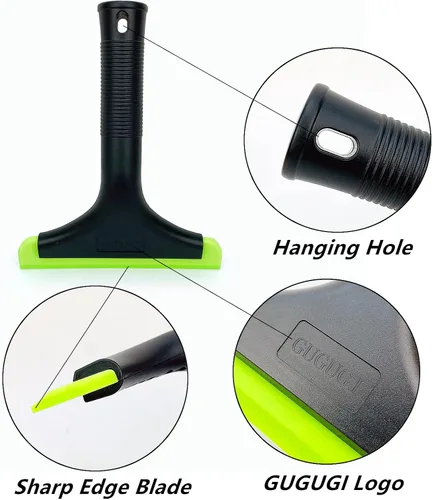 Miniatura 5 de Escobilla de silicona súper flexible, cuchilla de agua para auto, limpiador de agua, escobilla de ducha, cuchilla de 5.9 pulgadas y mango largo