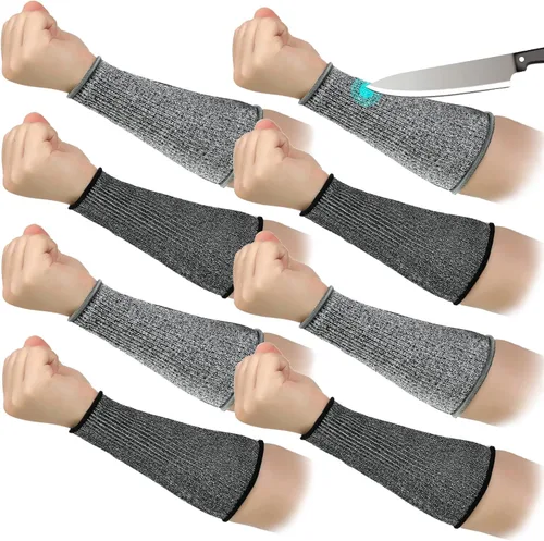 Vabean 4 pares de protectores de brazo resistentes a los cortes para piel fina nivel 5 moretones protector de brazo mangas protectoras jardinería