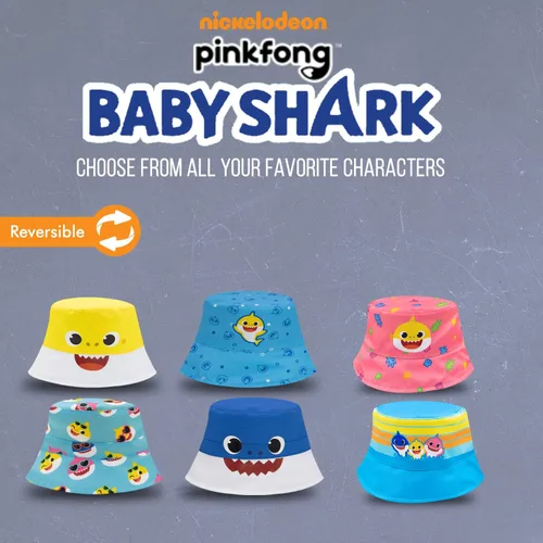 Miniatura 6 de Sombrero de cubo para niños pequeños, sombrero reversible para niños, sombrero de cubo para niñas pequeñas y sombrero de cubo para niños, tiburón