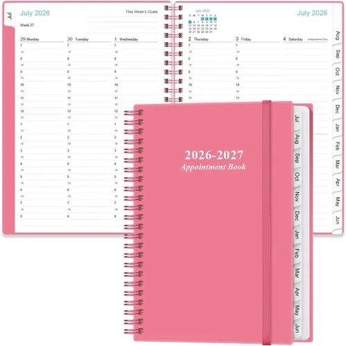 Miniatura 15 de Libro de citas y planificador 2026 - Planificador por hora de enero 2026 a diciembre 2026, agenda semanal de citas 2026 con intervalos de 30 Negro