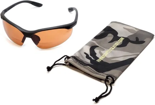 Calabria Rhino R91348 - Gafas de seguridad para lectura bifocales antivaho para lectores con bolsa de camuflaje