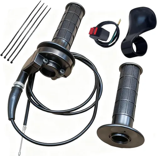 Auto-Moto Puños de Acelerador del Manillar + Cable del Acelerador + Abrazadera de Carcasa del Acelerador para 50cc 79cc 125cc 250cc Moto de Cross