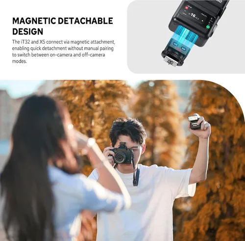 Miniatura 3 de GODOX IT32 TTL Flash de cámara con disparador de flash inalámbrico X5C para Canon, flash inalámbrico 2.4G HSS 1/8000s, receptor incorporado