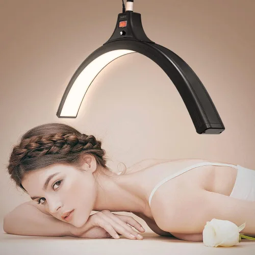 FG-620L - Lámpara de pie LED para esteticistas, luz de tatuaje, lámpara de maquillaje LED, lámpara de luna facialista, iluminación para belleza,