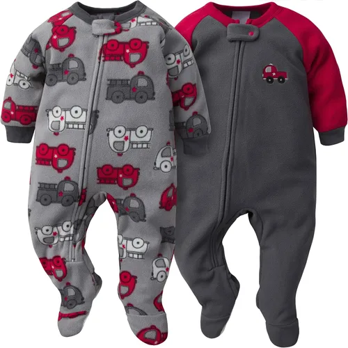 Miniatura 3 de Gerber Pijama de forro polar resistente al fuego para bebés y niños pequeños, paquete de 4