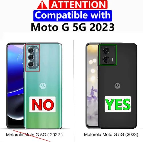 Miniatura 2 de Funda para Moto G 5G 2023, con Protector de Pantalla [Probado contra Caídas de Grado Militar] Funda Protectora de Servicio Pesado Resistente Rugosa