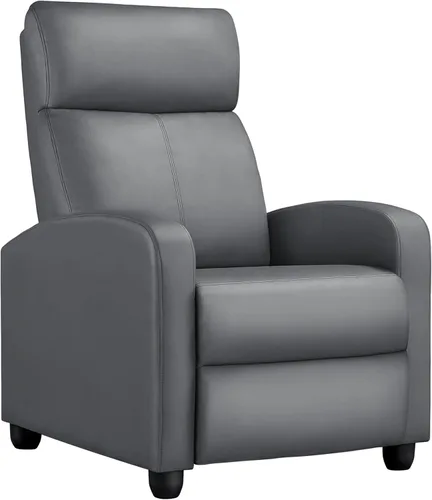 Miniatura 10 de Yaheetech Silla reclinable de pana para sofá individual, asiento de cine en casa, silla reclinable moderna ajustable para sala de estar, dormitorio