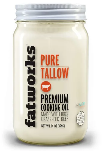Miniatura 10 de Fatworks Sebo de ternera 100% alimentado con pasto, hecho artesanalmente, aprobado por WHOLE30, KETO, PALEO, 14 onzas, paquete de 2