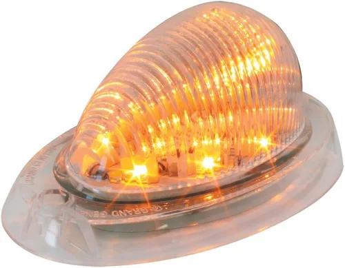 Miniatura 5 de GG Grand General 76372 Giro lateral y marcador ámbar/ámbar 12 luces LED con cubierta cromada para Freightliner