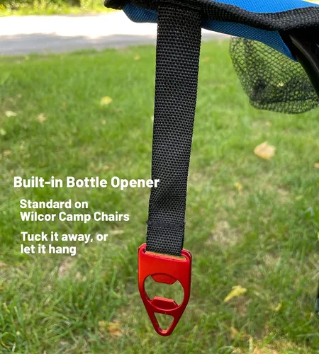 Miniatura 6 de Wilcor Silla de campamento Juego de 2 Silla plegable portátil para césped al aire libre para camping o playa Abrebotellas adjunto Sillas