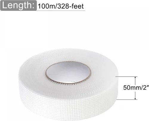 Miniatura 2 de uxcell Cinta adhesiva para paneles de yeso de fibra de vidrio autoadhesiva de 2 pulgadas x 328 pies, malla de 0.110 in
