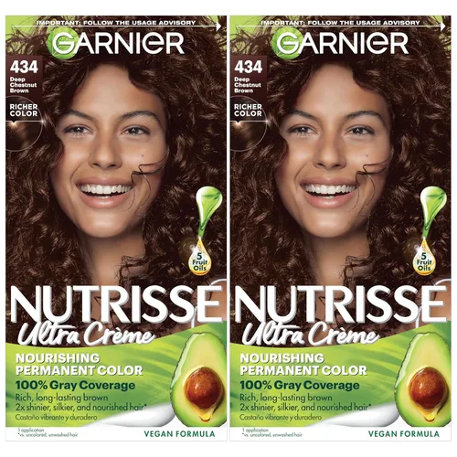 Miniatura 13 de Garnier Nutrisse - Tinte en crema nutritiva para el cabello, 30 marrón oscuro (Sweet Cola), tinte permanente para el cabello, 2