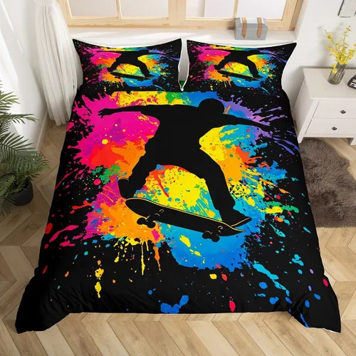 Miniatura 26 de Funda nórdica de mármol rosa tamaño individual para mujeres adultas y niñas con temática de arte abstracto Juego de ropa de cama