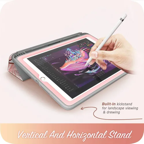 Miniatura 2 de i-Blason Funda para iPad de 6ª generación, iPad 9.7 2018/2017, [protector de pantalla integrado] funda inteligente de cuerpo completo triple [Cosmo]