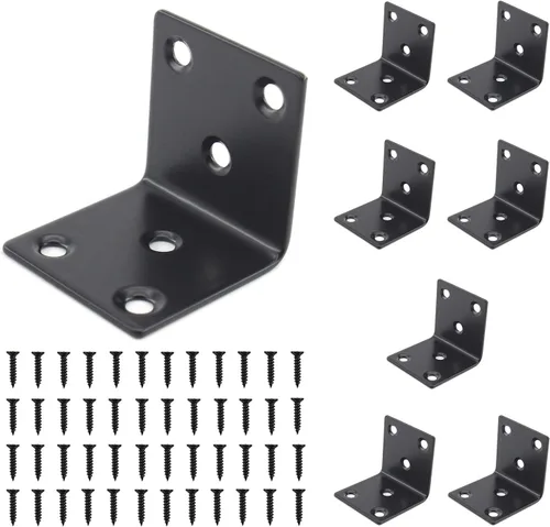 Miniatura 9 de Soporte de esquina de acero inoxidable resistente, soporte de estante en forma de L, soporte de esquina de 90 grados, articulación grande, ángulo